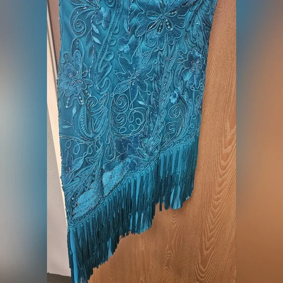 Vintage Sue Wong Beaded Sequin Frey Dress - Picture 5 of 7